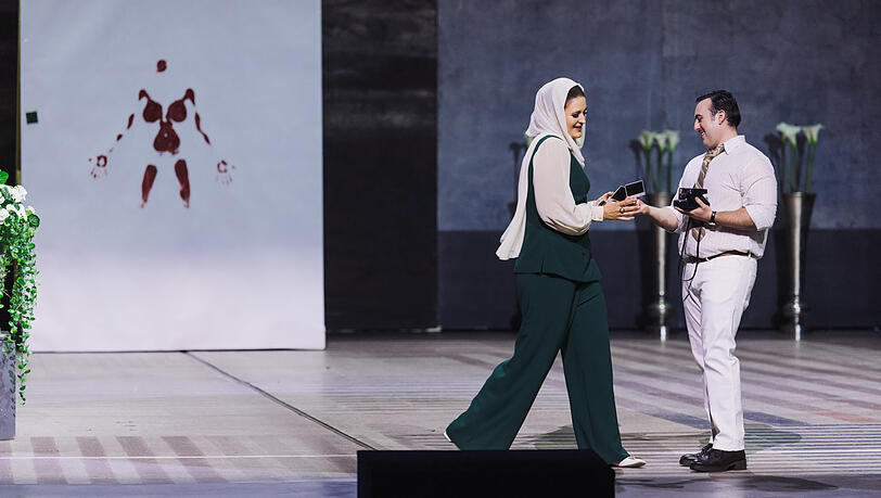 Lise Davidsen mit Freddie De Tommaso im Duett des ersten Akts von Puccinis "Tosca".