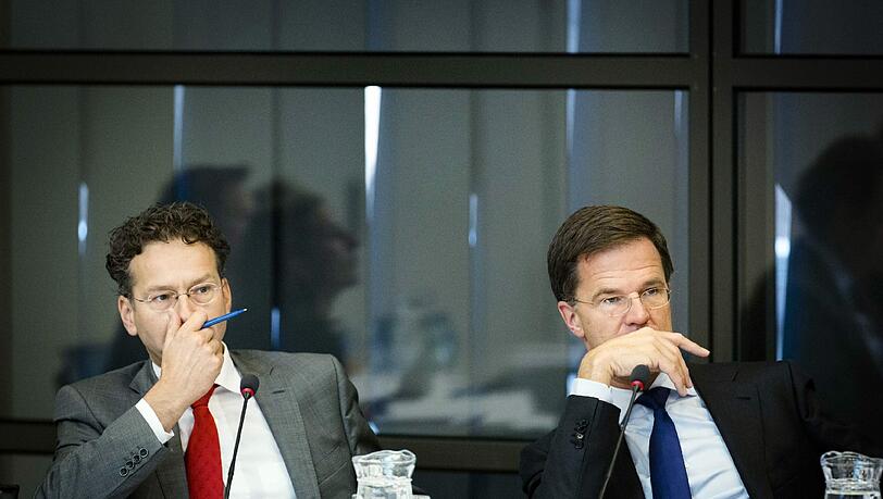 Jeroen Dijsselbloem und Mark Rutte. Jeroen Dijsselbloem und Mark Rutte.