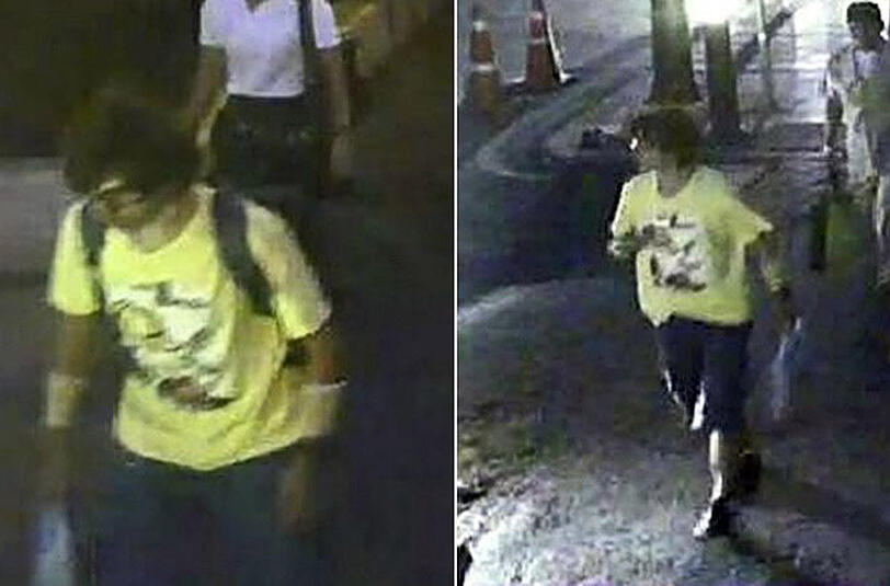 Nach dem schwersten Anschlag in der Geschichte Bangkoks suchen die Fahnder mit Fotos von einer Überwachungskamera nach einem Verdächtigen.