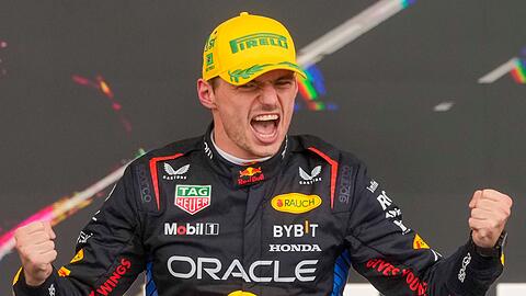Pure Freude und auch große Genugtuung bei Max Verstappen