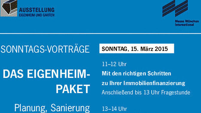 Das Programm der Vorträge im Bauzentrum Poing am 15. März Das Programm der Vorträge im Bauzentrum Poing am 15. März