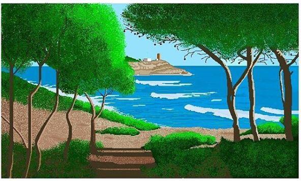 Concha García Zaera kreiert einzigartige Landschaftsbilder mit dem Grafikprogramm "Paint". Klicken Sie sich durch die Bilder.
