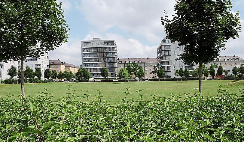 Keine Sporthalle mehr, dafür hat das Quartier einen riesigen Bolzplatz.