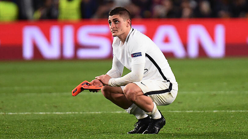 Wohin führt sein Weg? Marco Verratti, vielumworbener Profi von Paris St. Germain - hier nach der 1:6-Pleite beim FC Barcelona in der Champions League.