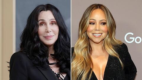 Cher (li.) und Mariah Carey haben 2024 die Chance, in die Rock & Roll Hall of Fame aufgenommen zu werden.