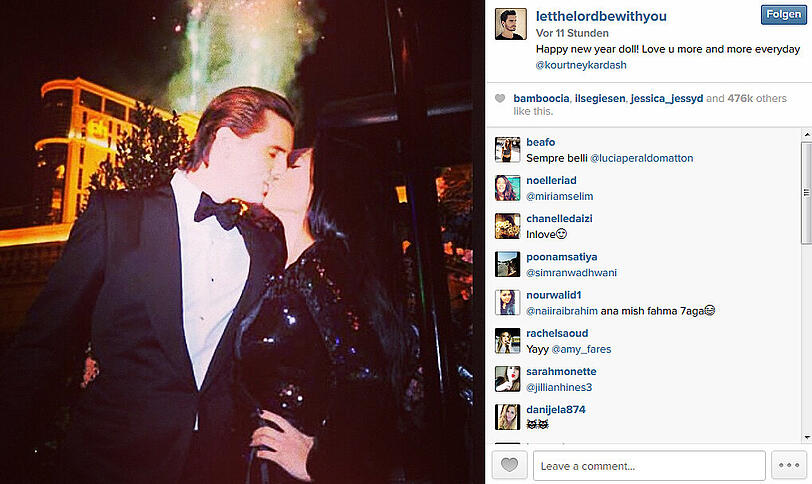 Weitere Bilder der Stars von Silvester: Reality-TV-Stars Scott Disick und Kourtney Kardashian