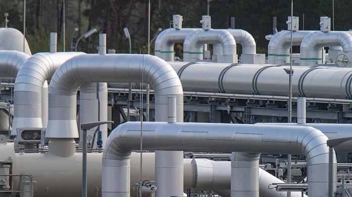 Die Gasempfangsstation der Ostseepipeline Nord Stream 2.