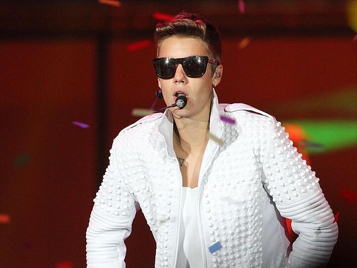 Justin Bieber bei einem seiner Konzerte