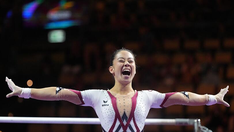 Kim Bui steht mit Deutschlands Turnerinnen im Teamfinale.
