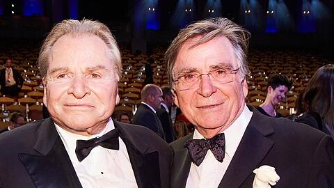 Fritz Wepper mit Bruder Elmar Wepper bei einem gemeinsamen Auftritt in München.
