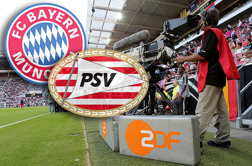 Das ZDF überträgt am Mittwoch die Champions-League-Partie des FC Bayern gegen den PSV Eindhoven live.