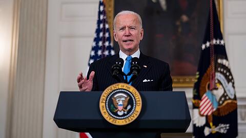 Joe Biden hat seinen Fahrradsturz gut verkraftet.