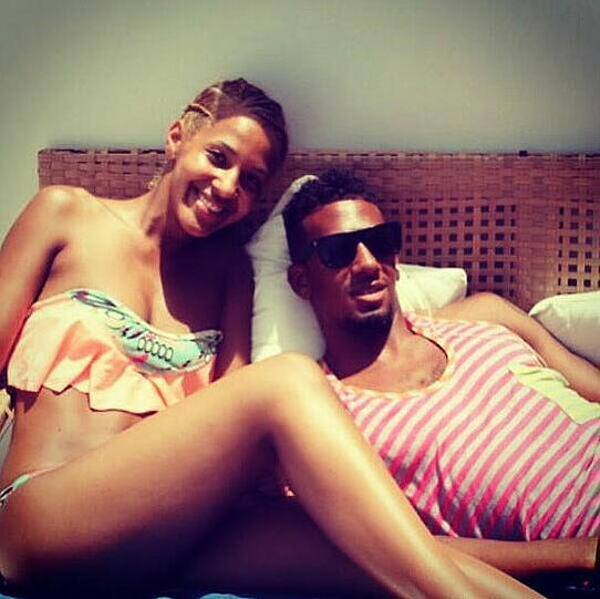 Jerome Boateng mit seiner kleinen Schwester. Er schreibt: "One Love my Sister and Me".