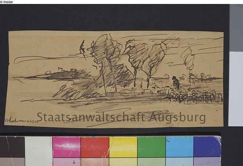 Max Liebermann: "Schäfer mit Herde bei einer Schafskoje"