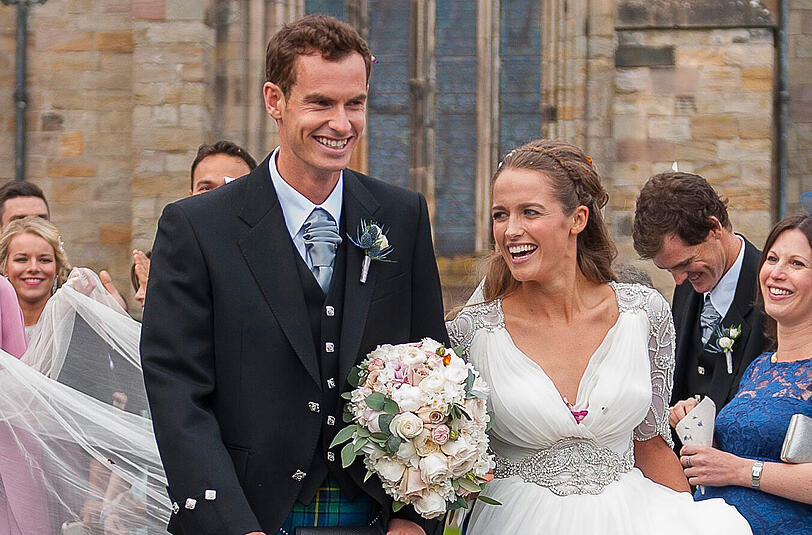 Andy Murray hat seine Jugendliebe Kim Sears in seiner schottischen Heimatstadt Dunblane geheiratet. Die Bilder.