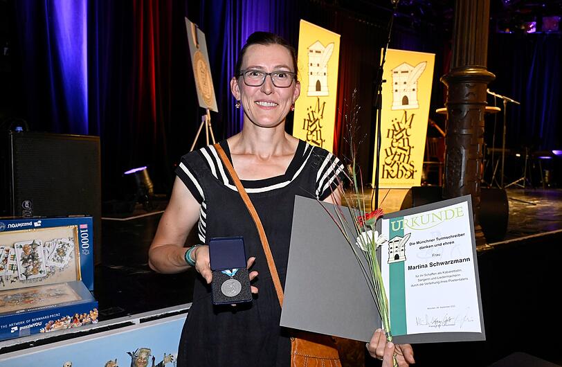 Martina Schwarzmann konnte auch einen Preis ergattern