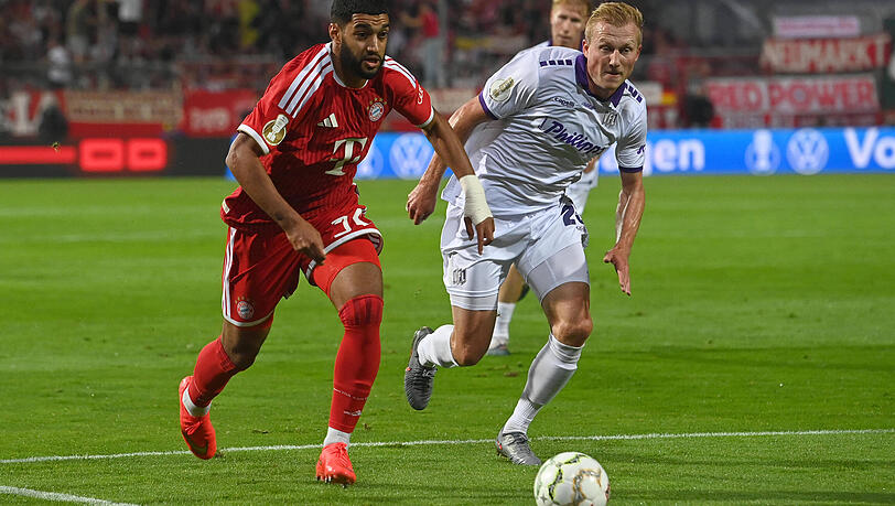 Stand erstmals in der Startelf des FC Bayern: Ismael Saibari. Stand erstmals in der Startelf des FC Bayern: Ismael Saibari.