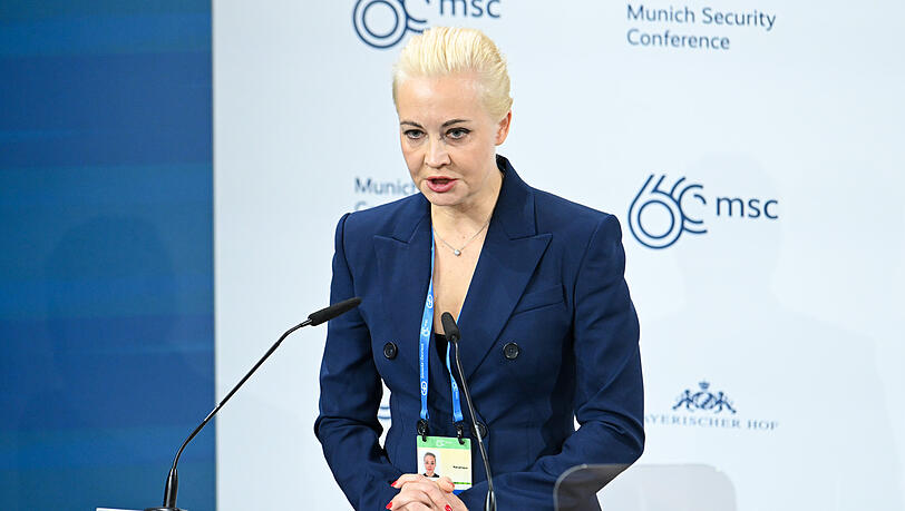 Julia Nawalnaja bei der M&uuml;nchner Sicherheitskonferenz 2024.