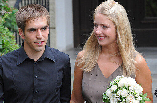 Seit 2010 verheiratet: Philipp Lahm und Frau Claudia.