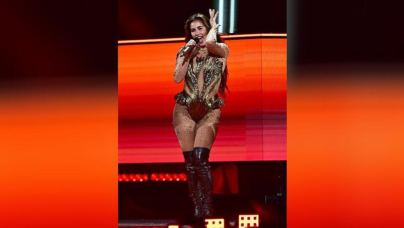 Sarah Engels bei ihrem Auftritt beim ESC-Halbfinale in Wien.