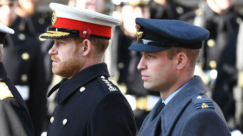 Demonstrieren Zusammenhalt: Prinz William und sein Bruder Prinz Harry