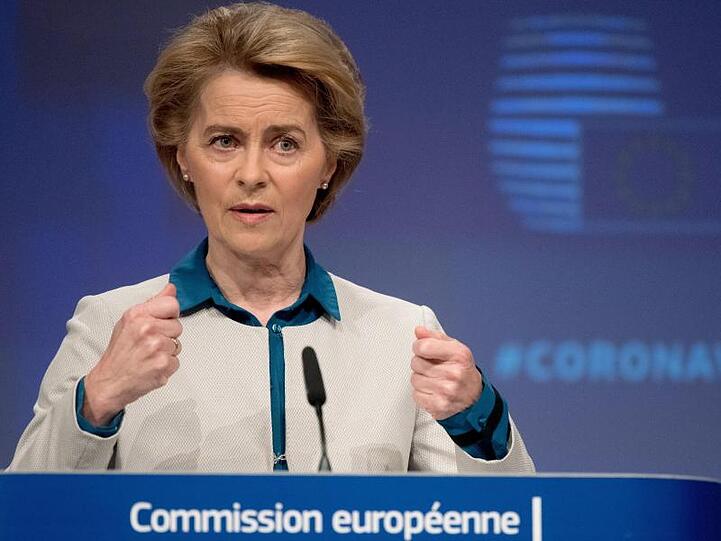 EU-Kommissionspräsidentin Ursula von der Leyen spricht beim EU-Aufbauplan von einem Umfang in Billionenhöhe.