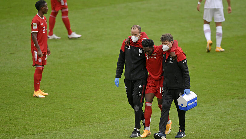 Bereits nach zwei Minuten war das Spiel für Alphonso Davies gelaufen.
