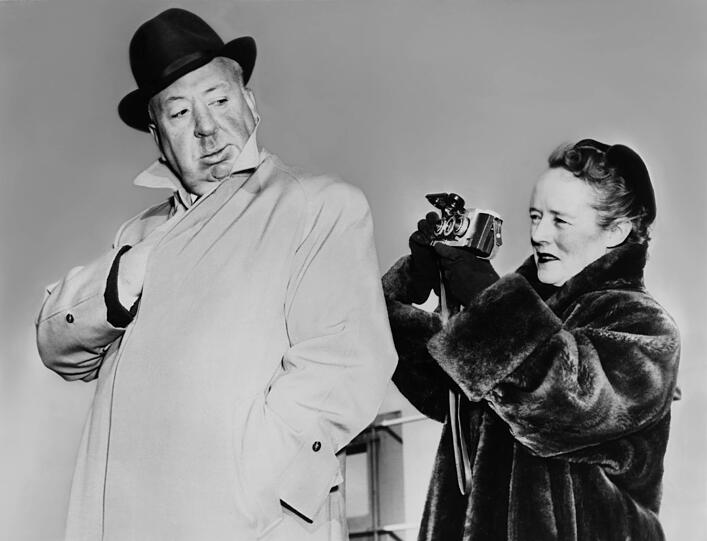 Alfred  und Alma Hitchcock Director am 1. Mai 1965.