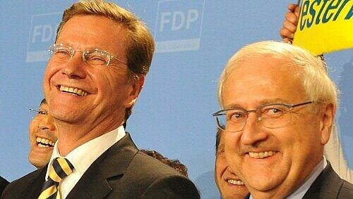 FDP-Chef Guido Westerwelle und Vize Rainer Brüderle FDP-Chef Guido Westerwelle und Vize Rainer Brüderle