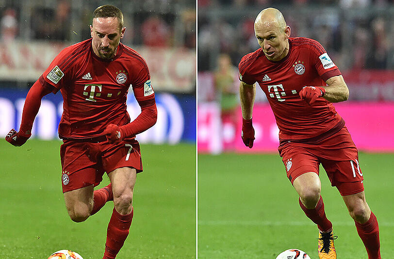 Wollen beim FC Bayern bleiben: Franck Ribéry und Arjen Robben (r.)