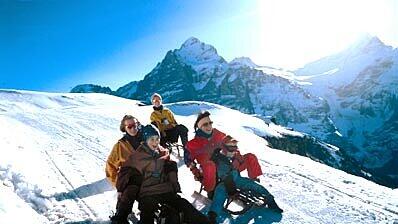 Rodelpartie am Faulhorn bei Grindelwald
