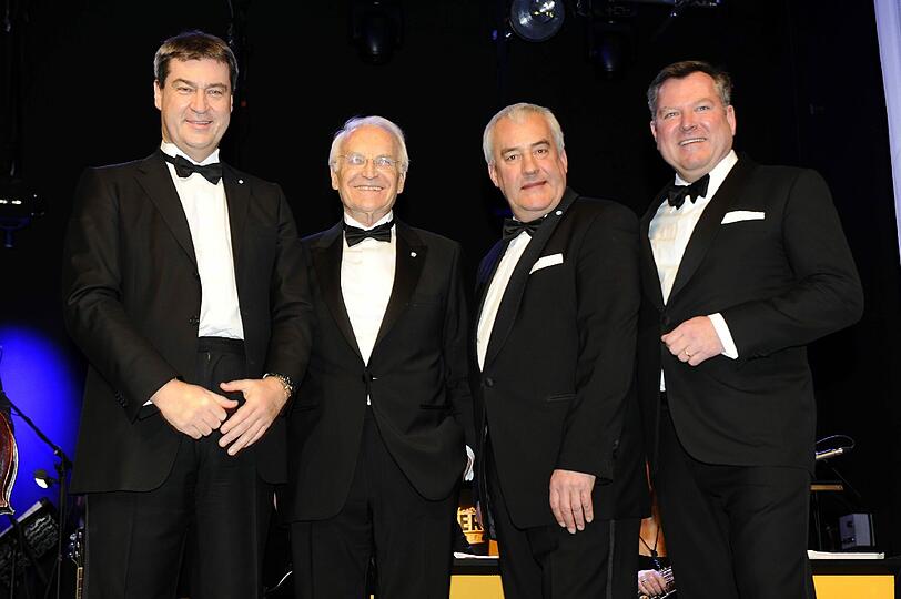 Schwarz-Weiß-Ball: Markus Söder, Edmund Stoiber, Ludwig Spaenle und Josef Schmid
