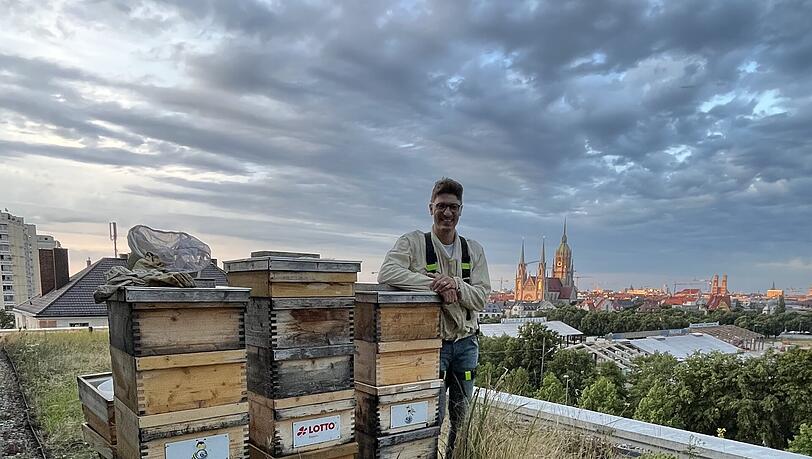 Dr. Jürgen Brandl betreut die Bienen auf den Dächern der Staatlichen Lotterie- und Spielbankverwaltung an den Standorten München und Nürnberg. Dr. Jürgen Brandl betreut die Bienen auf den Dächern der Staatlichen Lotterie- und Spielbankverwaltung an den Standorten München und Nürnberg.