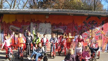 Kinder im SBZ Fideliopark.