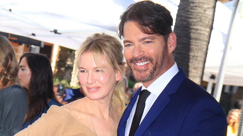 Harry Connick Jr. und Renée Zellweger auf dem berühmten Walk of Fame