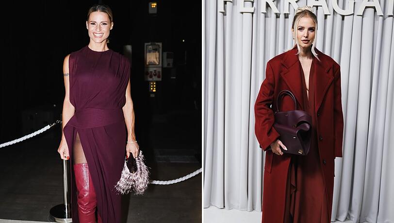 Michelle Hunziker und Leonie Hanne haben den satten Rotton bereits f&uuml;r sich entdeckt.