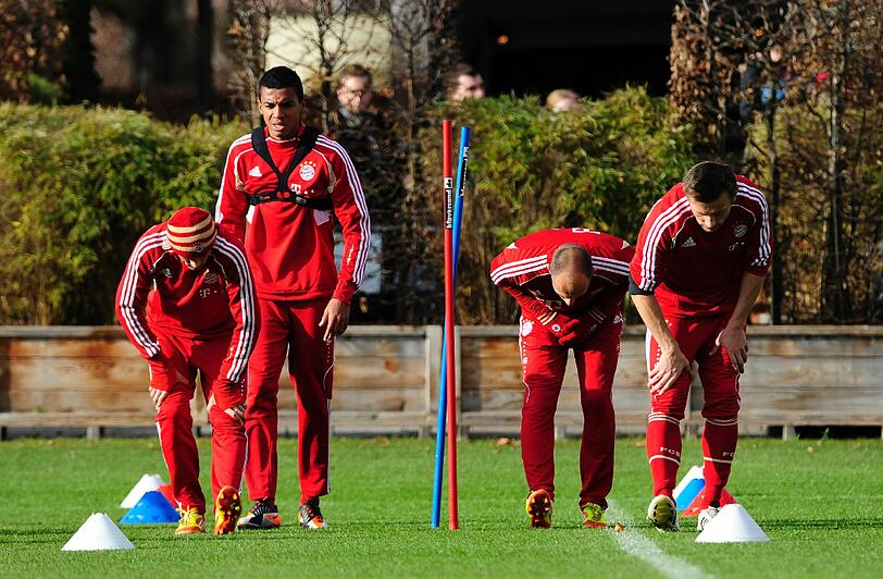 Bilder vom Training an der Säbener: Bastian Schweinsteiger schwitzt fürs Comeback.