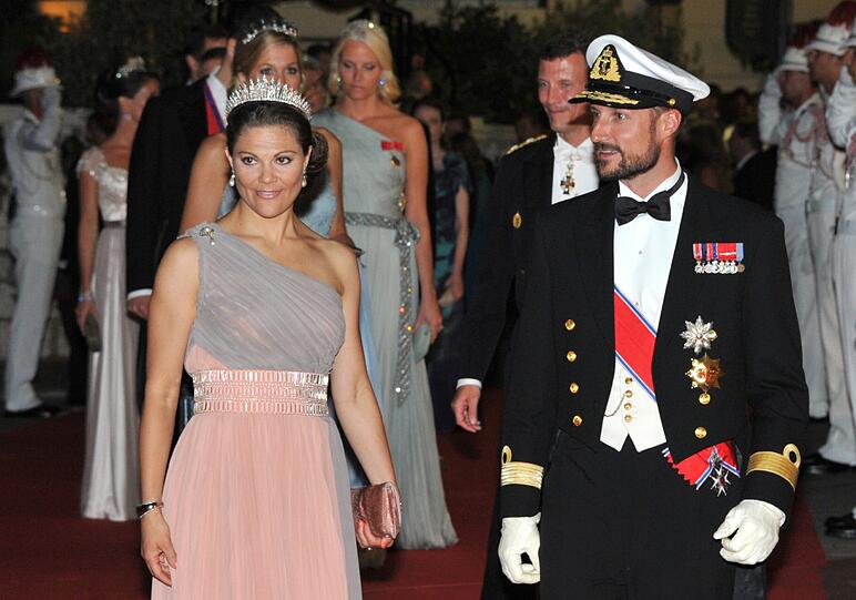Kronprinzessin Victoria von Schweden und Norwegens Thronfolger Prinz Haakon.