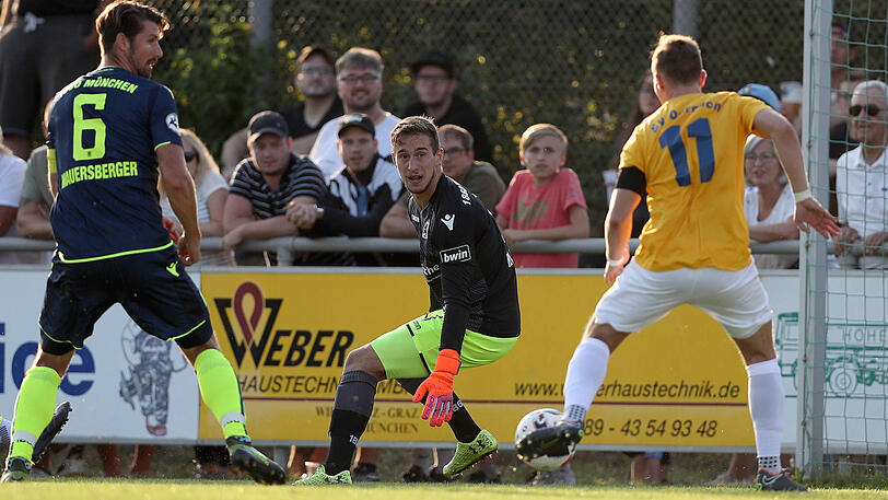 Löwen-Keeper Marco Hiller musste gegen den SV Dornach ein Mal hinter sich greifen.