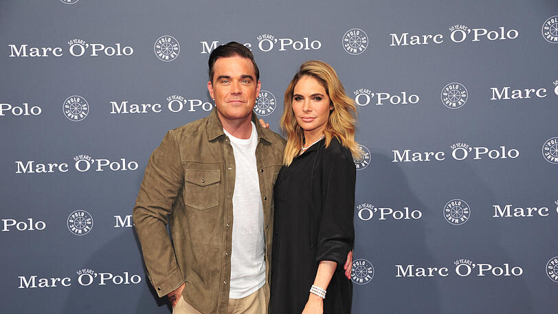 Robbie Williams und Ehefrau Ayda Field.