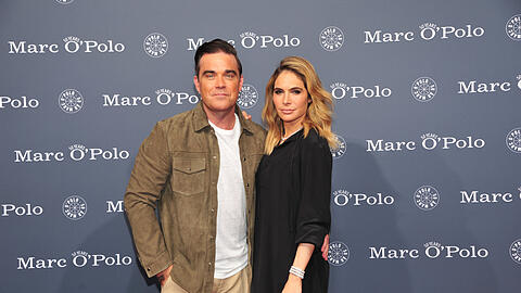 Robbie Williams und Ehefrau Ayda Field.