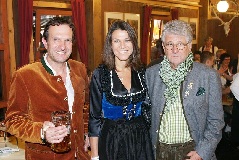 AZ-Chefredakteur Arno Makowsky, Marion Kiechle und Sportkommentator Marcel Reif.
