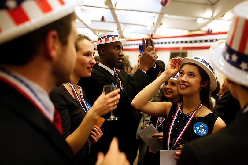Wahlparty in der US-Botschaft in London.