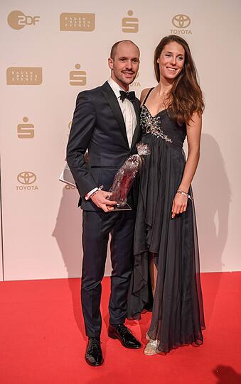 Triathlet Patrick Lange und seine Partnerin Julia Hofmann.