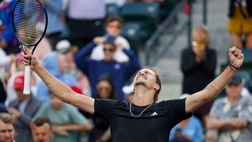 Alexander Zverev hat beim Turnier in Indian Wells das Viertelfinale erreicht.