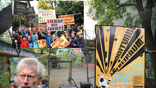 Demo, Plakate und Paul Breitner: Der Protest der Kinder und Eltern der Glockenbachwerkstatt zeigt Wirkung. ihrBolzplatz bleibt. Demo, Plakate und Paul Breitner: Der Protest der Kinder und Eltern der Glockenbachwerkstatt zeigt Wirkung. ihrBolzplatz bleibt.