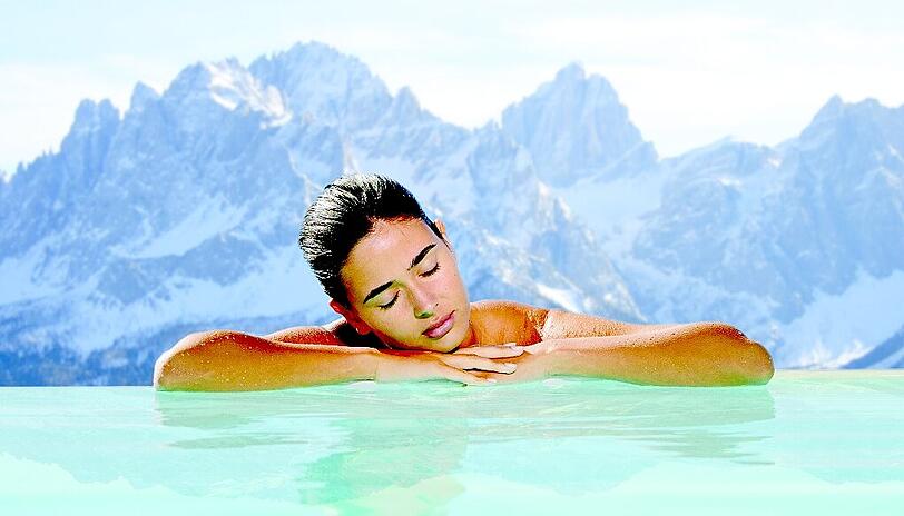Das Sport- und Kurhotel Bad Moos in den Südtiroler Dolomiten.