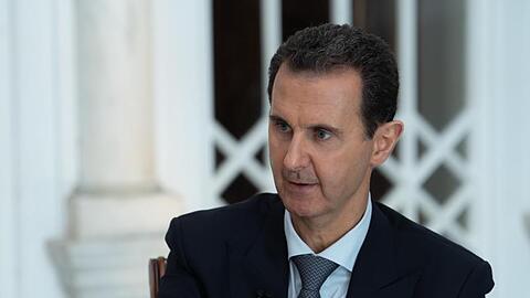 Syriens Präsident Bashar al-Assad während des Fernsehinterviews.