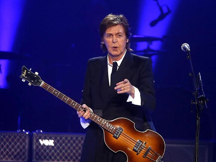 Paul McCartney bei einem Konzert in New Yor