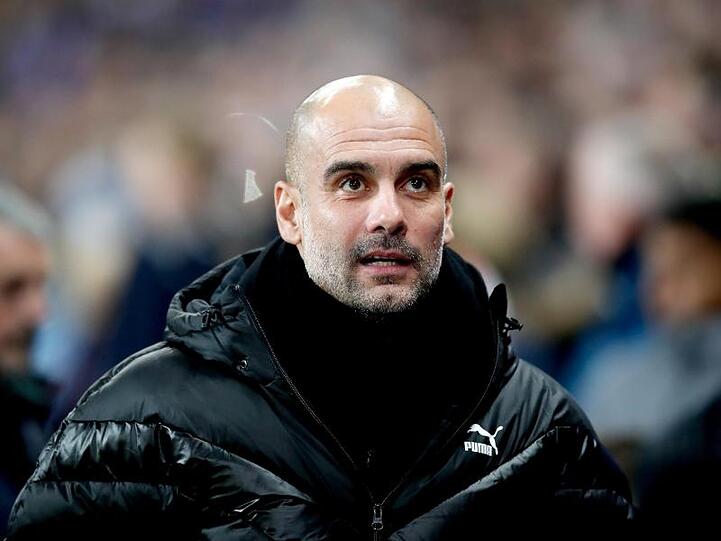 Pep Guardiola, Trainer von Manchester City. Foto: Martin Rickett/PA Wire/dpa/Archivbild